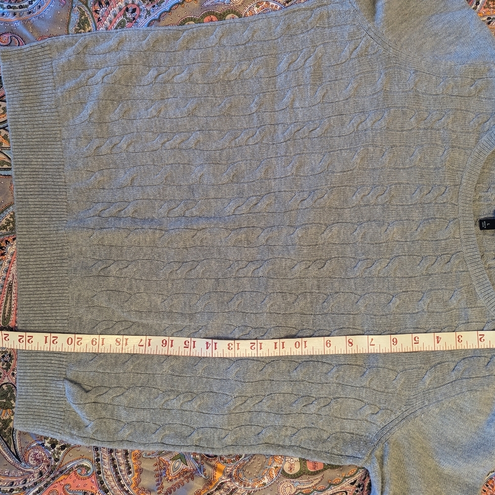 Talbots Gray Cable Knit Sweater - Picture 4 of 10